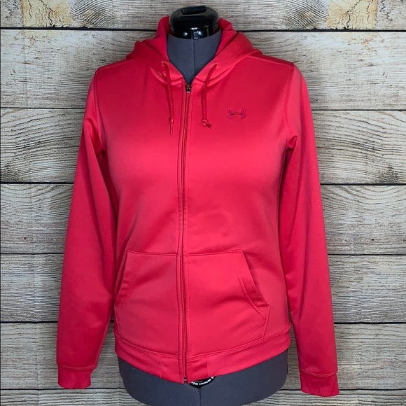 Under Armour Tops - Under Armour Hot Pink zip up Hoodie jacket Medium